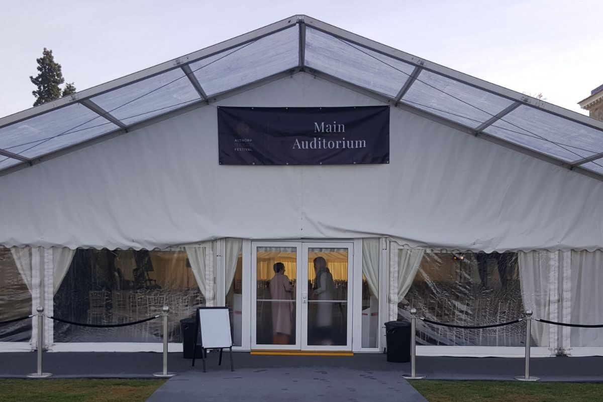 Corporate event marquee